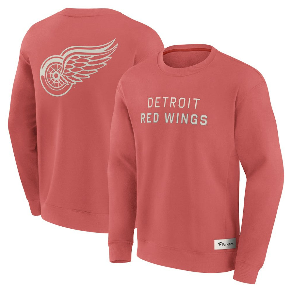 Detroit Red Wings Fanatics Elements Future Ground Lettering Pullover Sweatshirt - Red - NHL