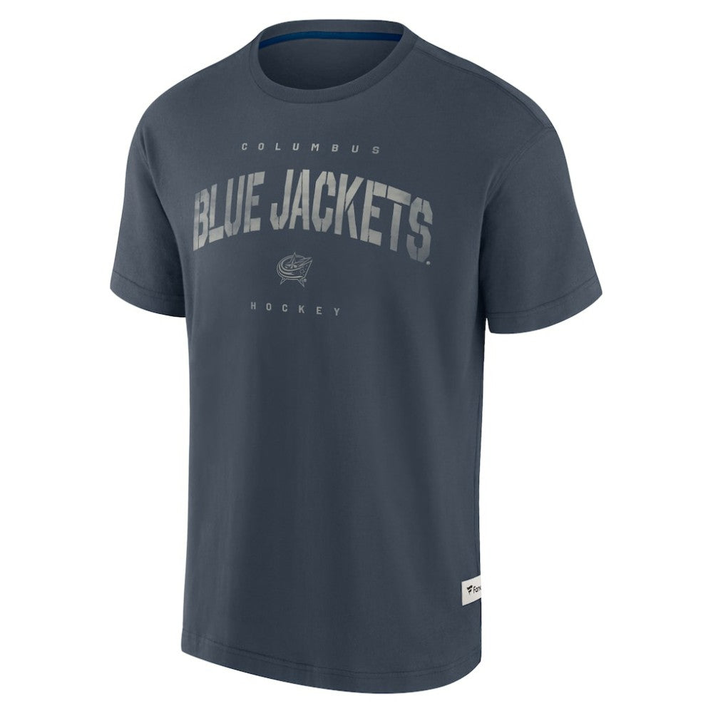 Columbus Blue Jackets Fanatics Elements Weathered Tonal Future Ground T-Shirt - Navy - NHL