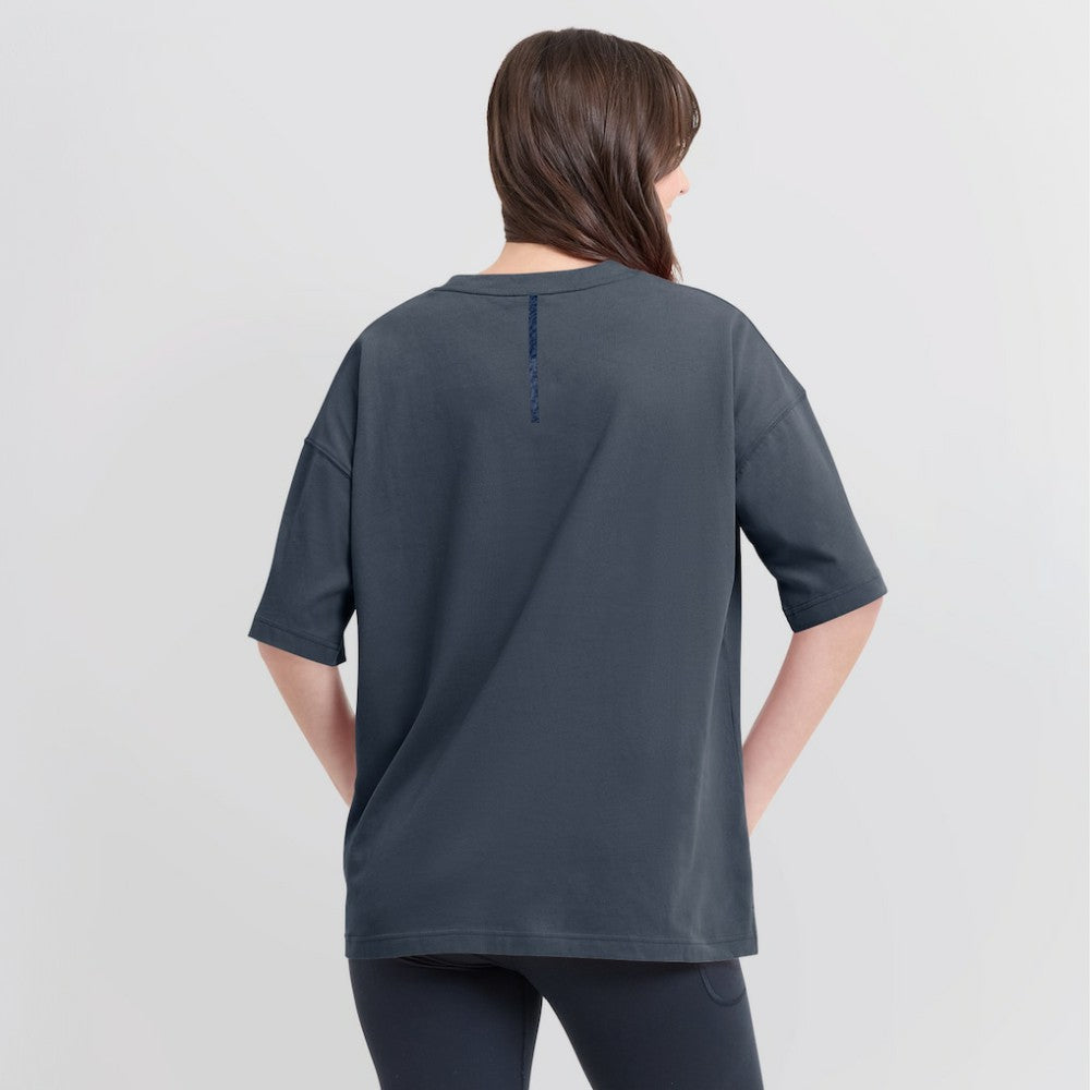 New York Rangers Fanatics Women's Oversized Elements Raw Edge Future Ground T-Shirt - Blue - NHL