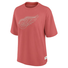 Detroit Red Wings Fanatics Women's Oversized Elements Raw Edge Future Ground T-Shirt - Red - NHL
