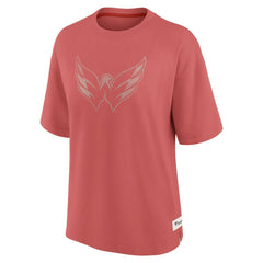 Washington Capitals Fanatics Women's Oversized Elements Raw Edge Future Ground T-Shirt - Red - NHL