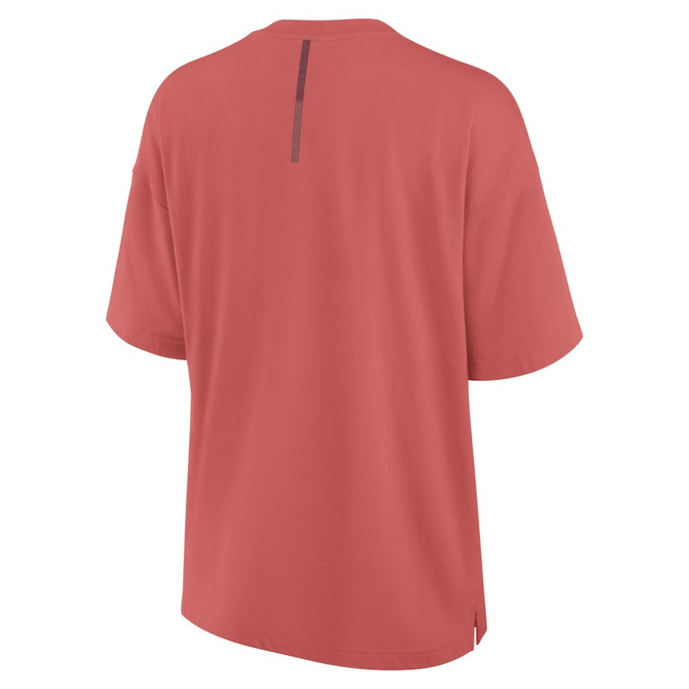 New Jersey Devils Fanatics Women's Oversized Elements Raw Edge Future Ground T-Shirt - Red - NHL