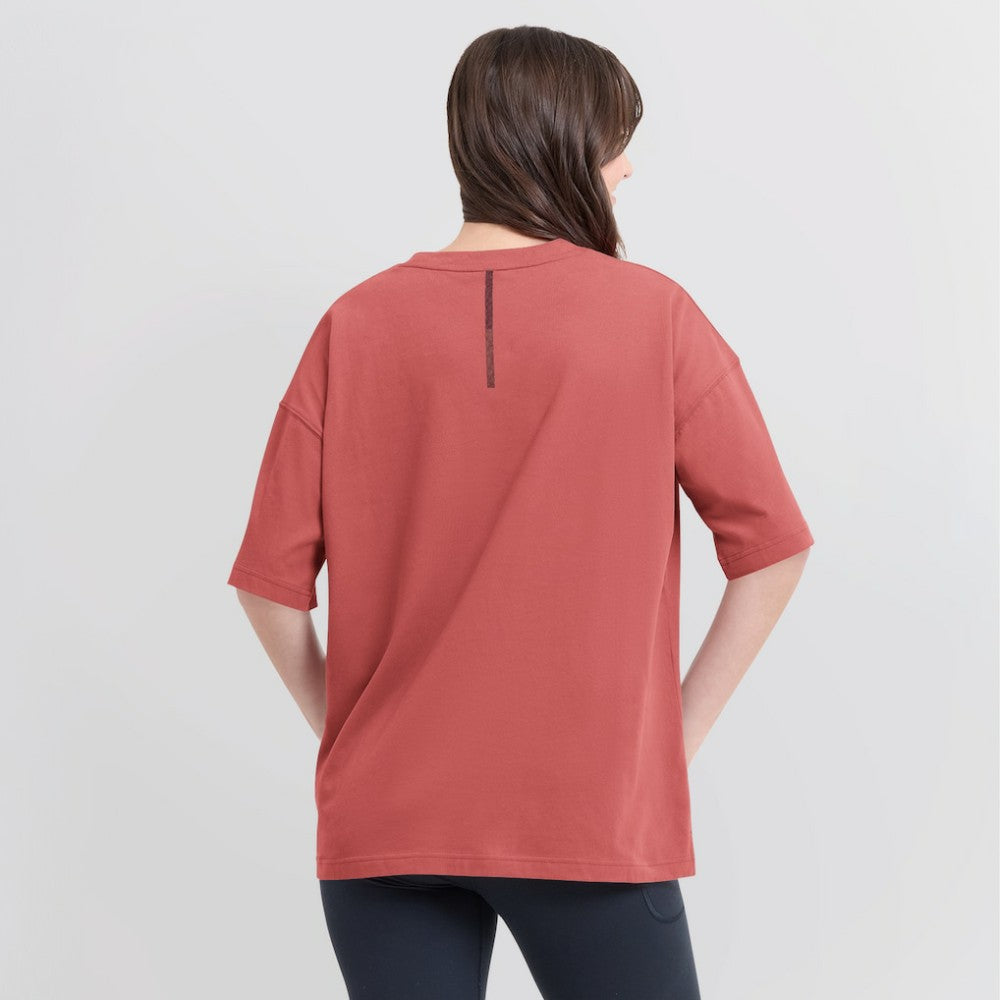 New Jersey Devils Fanatics Women's Oversized Elements Raw Edge Future Ground T-Shirt - Red - NHL