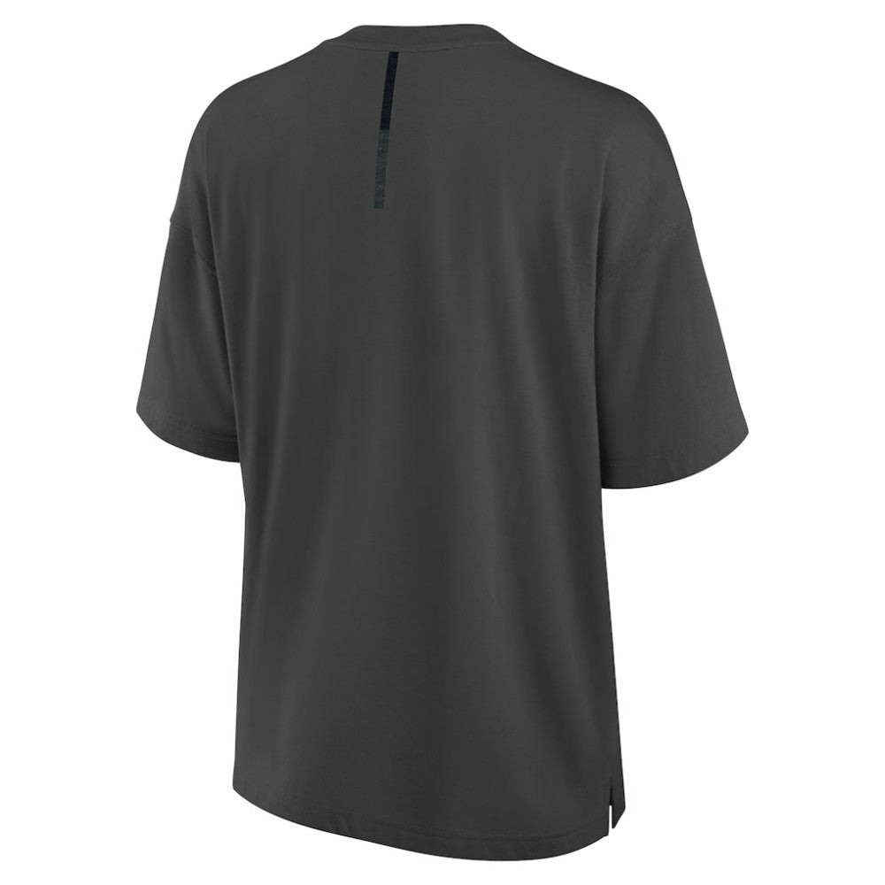 Pittsburgh Penguins Fanatics Women's Oversized Elements Raw Edge Future Ground T-Shirt - Charcoal - NHL