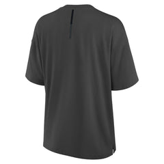Pittsburgh Penguins Fanatics Women's Oversized Elements Raw Edge Future Ground T-Shirt - Charcoal - NHL