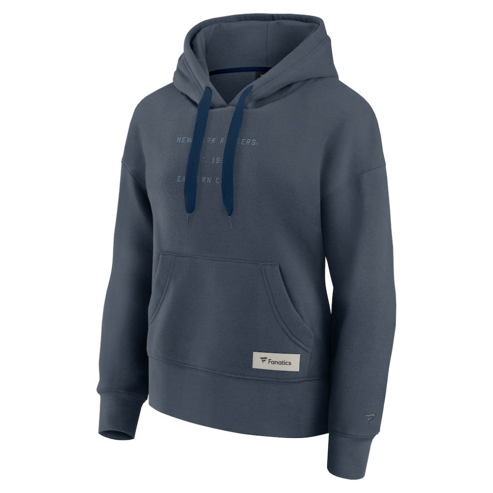 New York Rangers Fanatics Women's Elements Future Ground Subtle Tonal Pullover Hoodie - Blue - NHL
