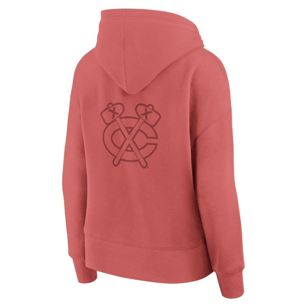 Chicago Blackhawks Fanatics Women's Elements Future Ground Subtle Tonal Pullover Hoodie - Red - NHL
