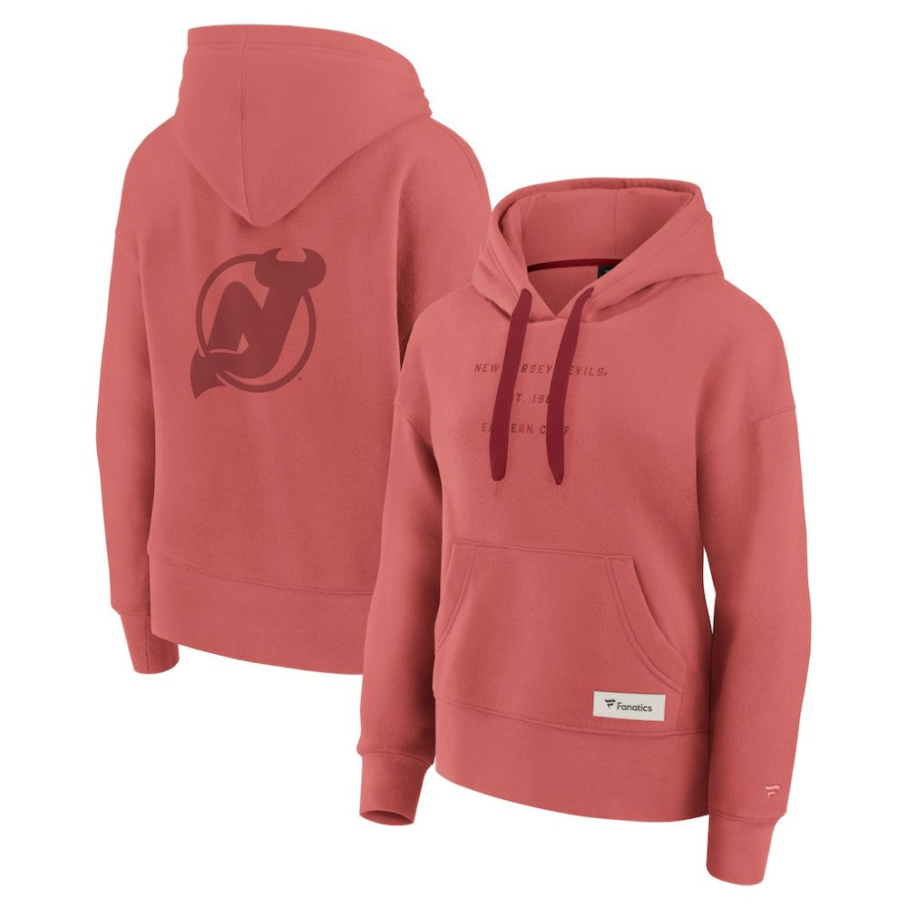 New Jersey Devils Fanatics Women's Elements Future Ground Subtle Tonal Pullover Hoodie - Red - NHL