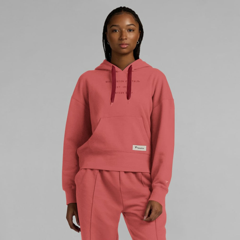 Washington Capitals Fanatics Women's Elements Future Ground Subtle Tonal Pullover Hoodie - Red - NHL