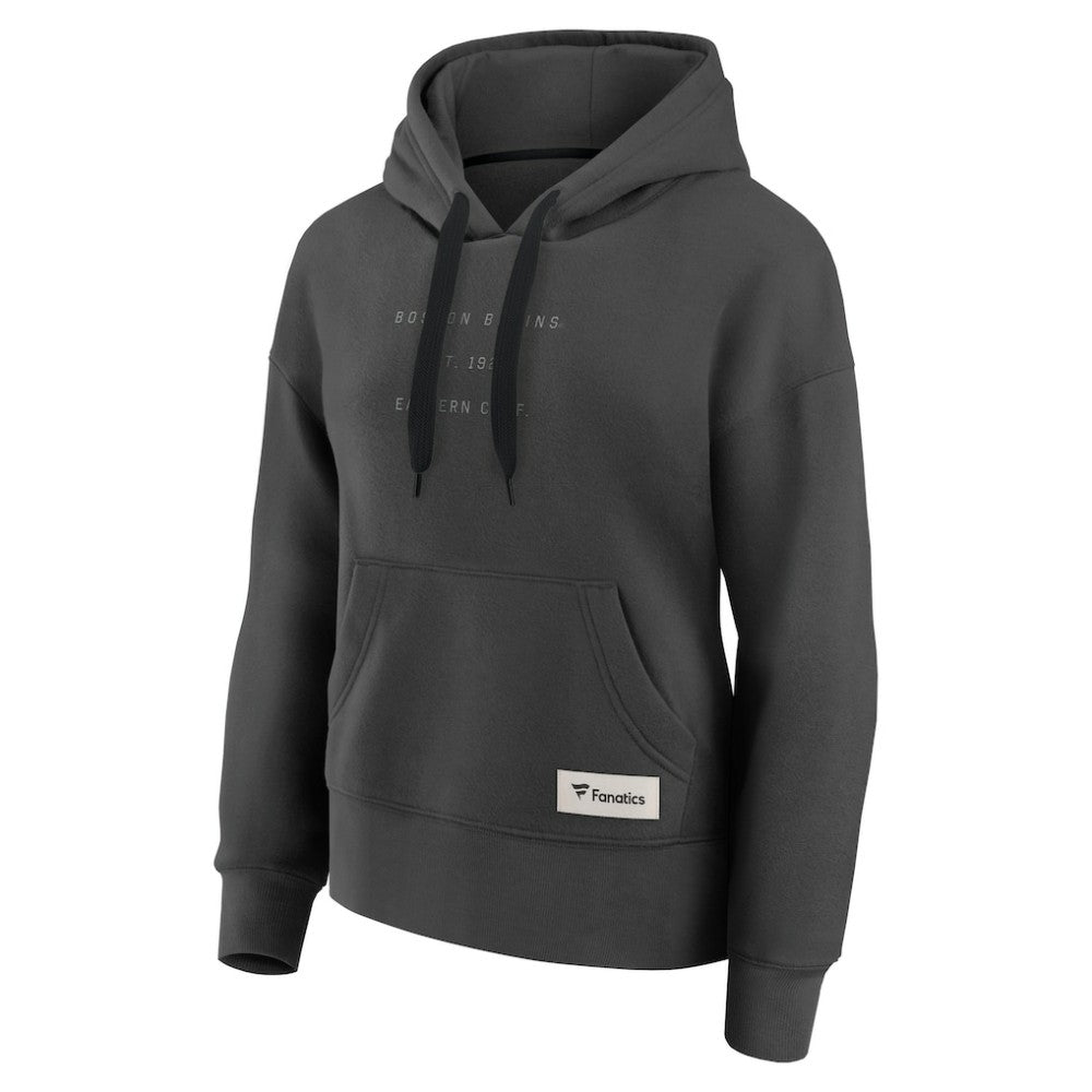 Boston Bruins Fanatics Women's Elements Future Ground Subtle Tonal Pullover Hoodie - Charcoal - NHL