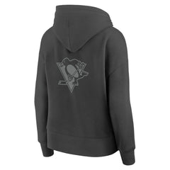 Pittsburgh Penguins Fanatics Women's Elements Future Ground Subtle Tonal Pullover Hoodie - Charcoal - NHL
