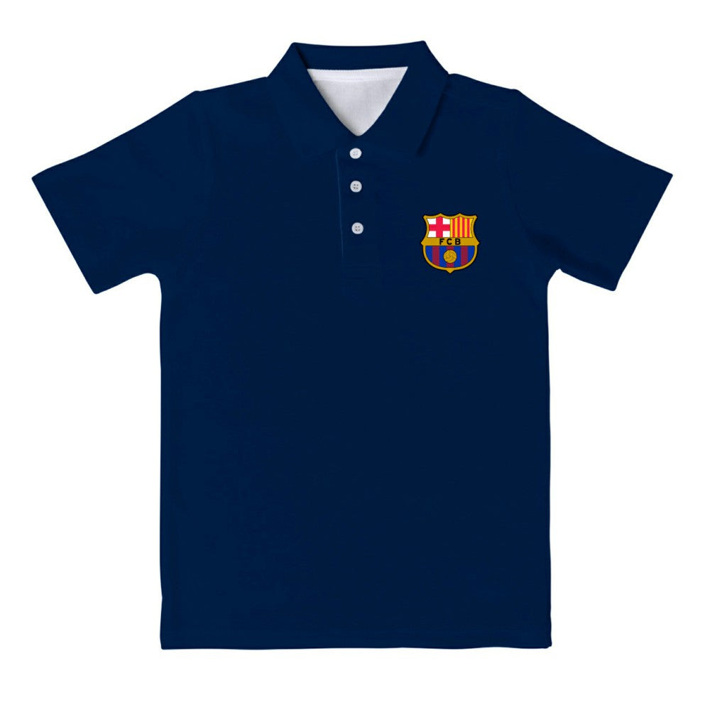 Barcelona Vive La Fete Youth Solid Polo Navy - FIFA World CUP