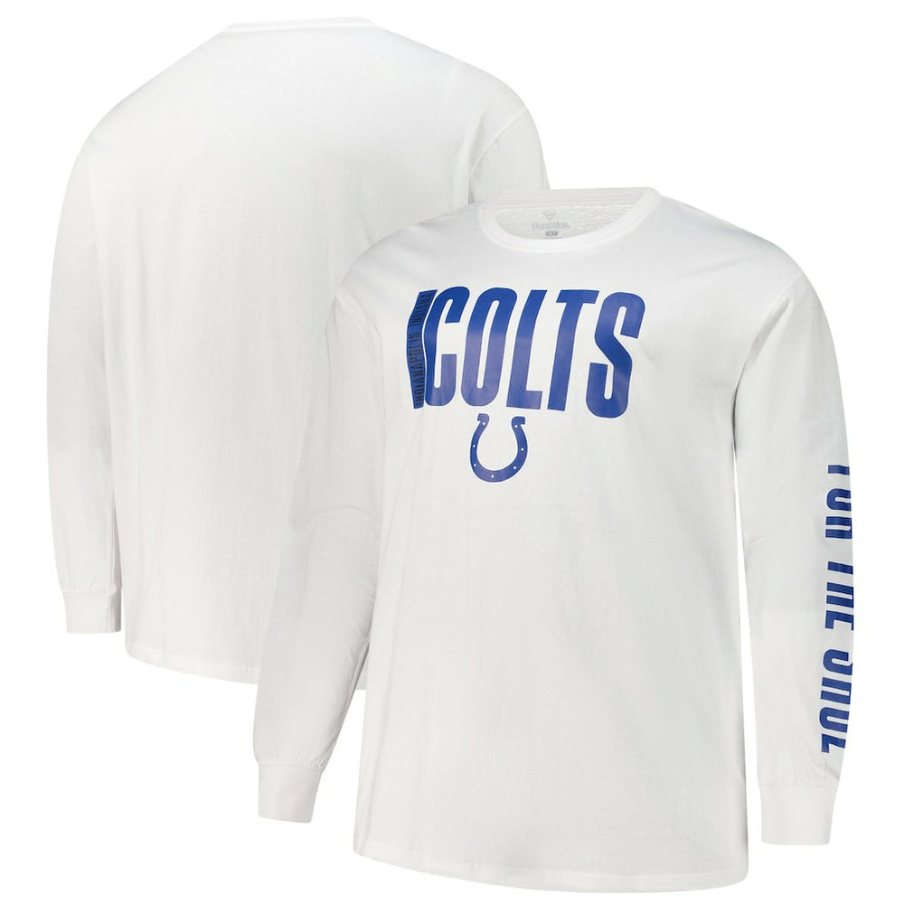Indianapolis Colts Big & Tall Vision Long Sleeve T-Shirt White | Fanatics
