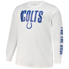 Indianapolis Colts Big & Tall Vision Long Sleeve T-Shirt White | Fanatics