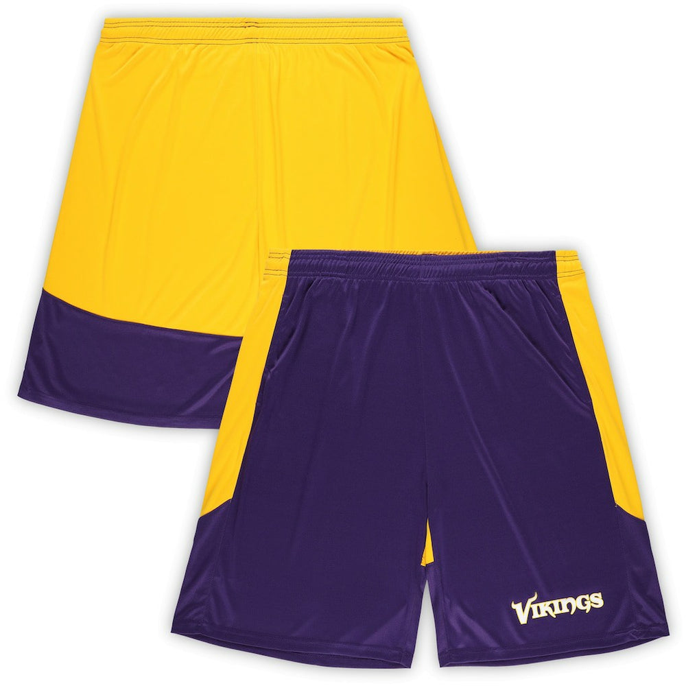Minnesota Vikings Big & Tall Launch Shorts Purple/Gold | Fanatics