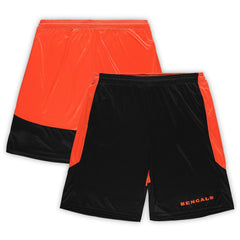 Cincinnati Bengals Big & Tall Launch Shorts Black/Orange | Fanatics