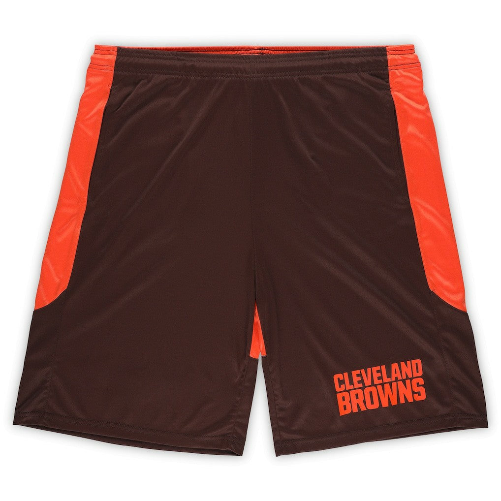 Cleveland Browns Big & Tall Launch Shorts Brown/Orange | Fanatics