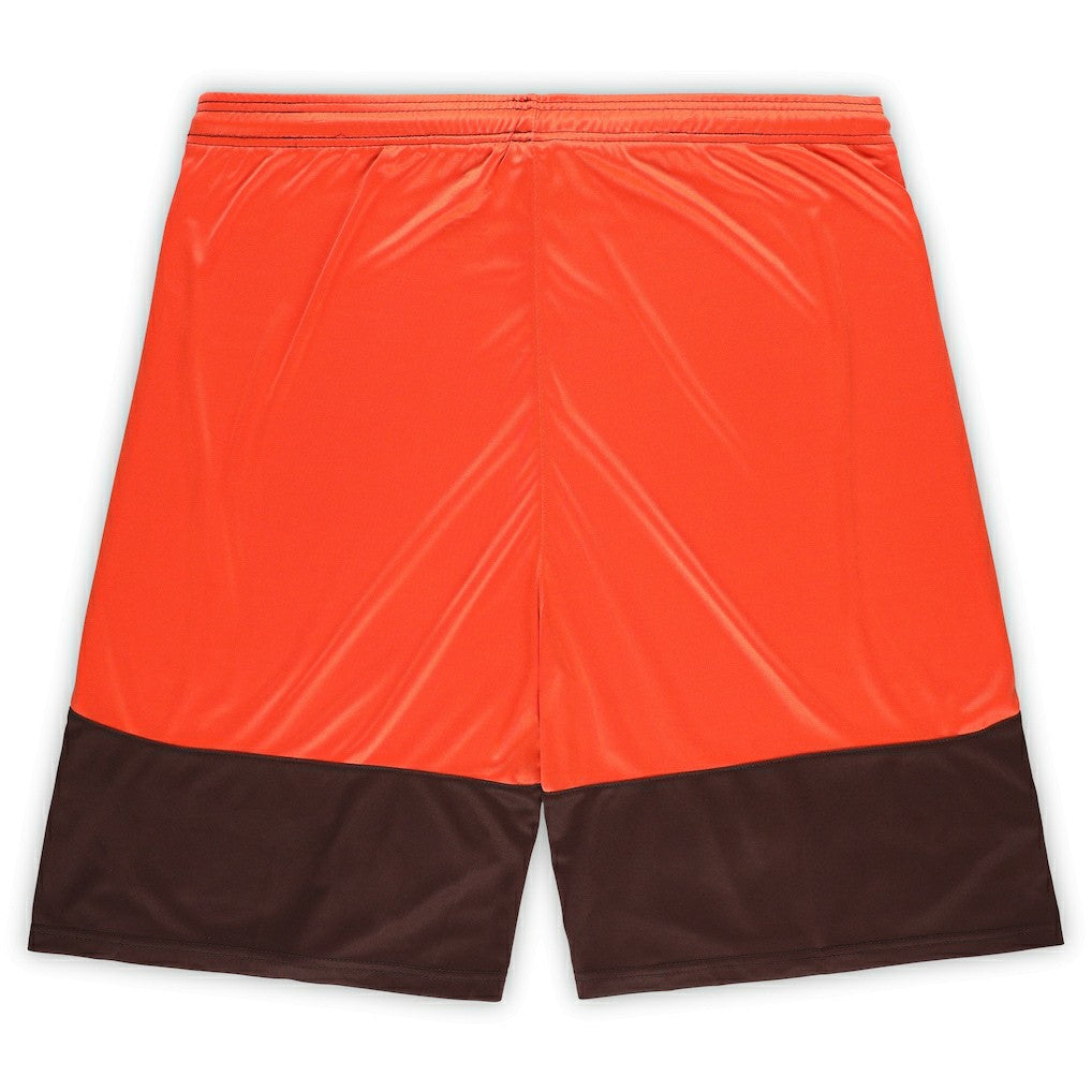 Cleveland Browns Big & Tall Launch Shorts Brown/Orange | Fanatics