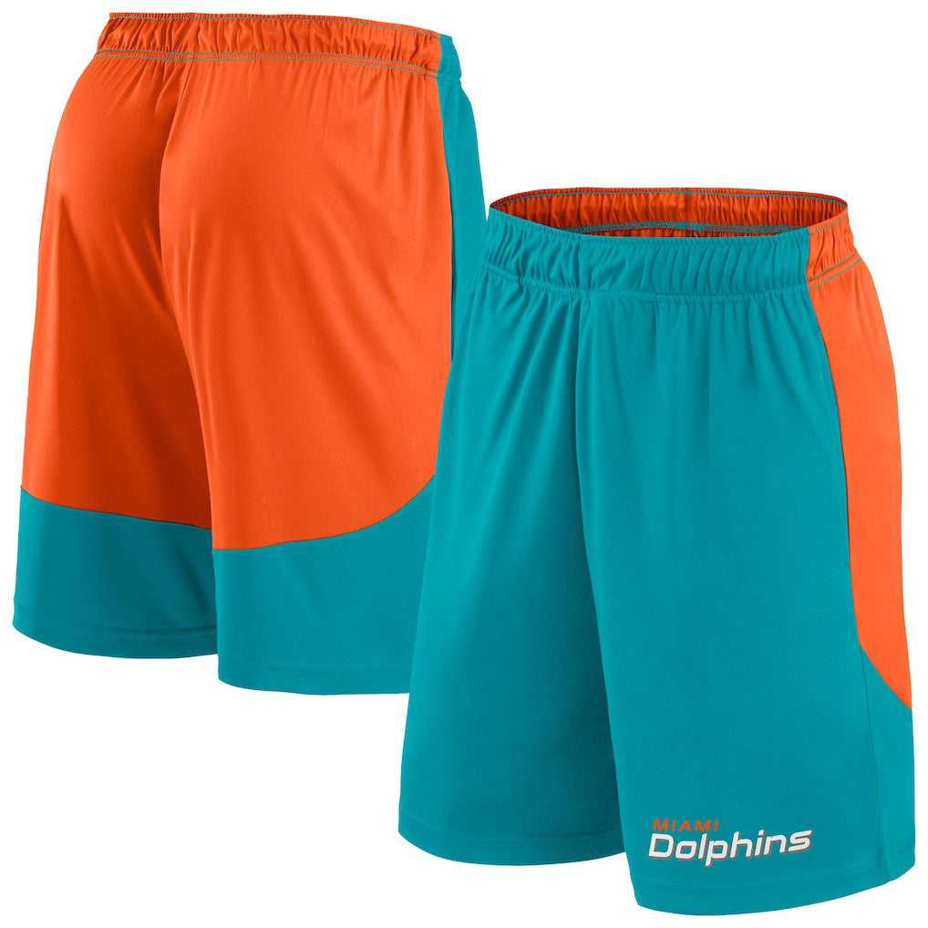 Miami Dolphins Big & Tall Launch Shorts Aqua/Orange | Fanatics
