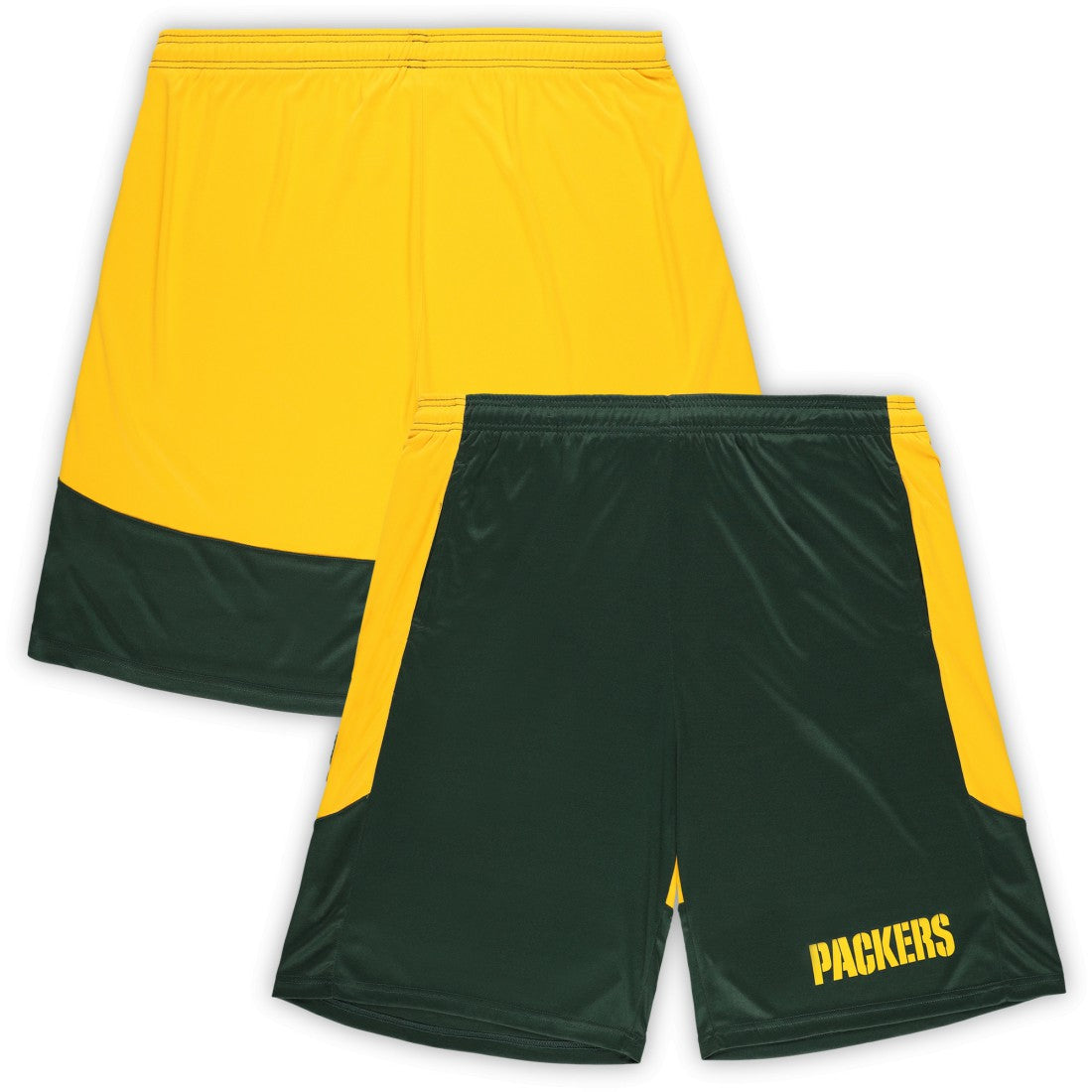 Green Bay Packers Big & Tall Launch Shorts Green/Gold | Fanatics