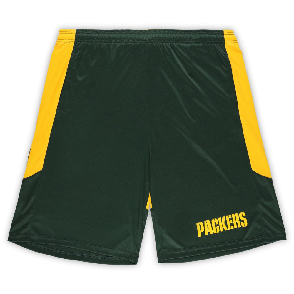Green Bay Packers Big & Tall Launch Shorts Green/Gold | Fanatics