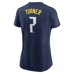 Trea Turner Philadelphia Phillies Nike Women's 2024 City Connect Fuse Player Name & Number T-Shirt - MLB