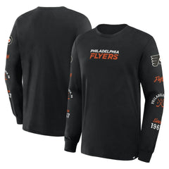 Philadelphia Flyers Fanatics Boxed In Legacy Long Sleeve T-Shirt - Black - NHL