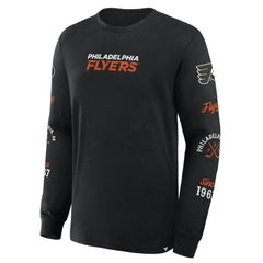 Philadelphia Flyers Fanatics Boxed In Legacy Long Sleeve T-Shirt - Black - NHL