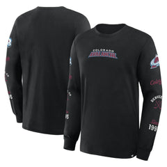 Colorado Avalanche Fanatics Boxed In Legacy Long Sleeve T-Shirt - Black - NHL