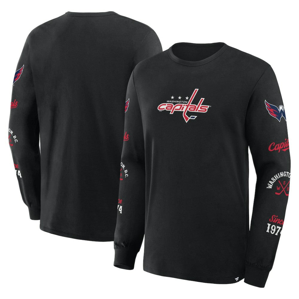 Washington Capitals Fanatics Boxed In Legacy Long Sleeve T-Shirt - Black - NHL
