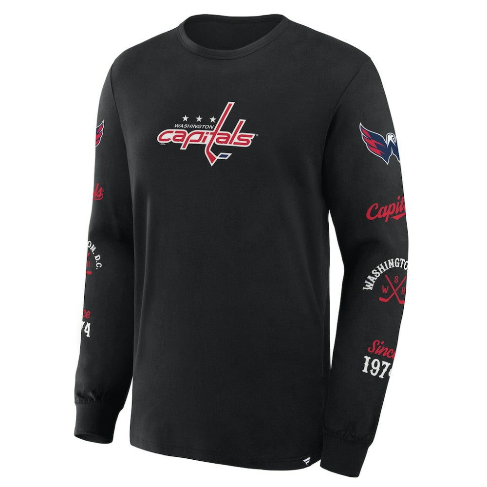 Washington Capitals Fanatics Boxed In Legacy Long Sleeve T-Shirt - Black - NHL