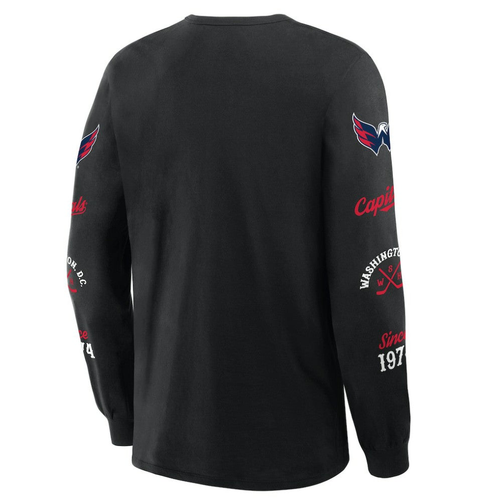 Washington Capitals Fanatics Boxed In Legacy Long Sleeve T-Shirt - Black - NHL