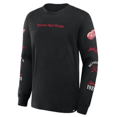 Detroit Red Wings Fanatics Boxed In Legacy Long Sleeve T-Shirt - Black - NHL