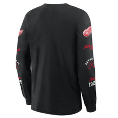 Detroit Red Wings Fanatics Boxed In Legacy Long Sleeve T-Shirt - Black - NHL