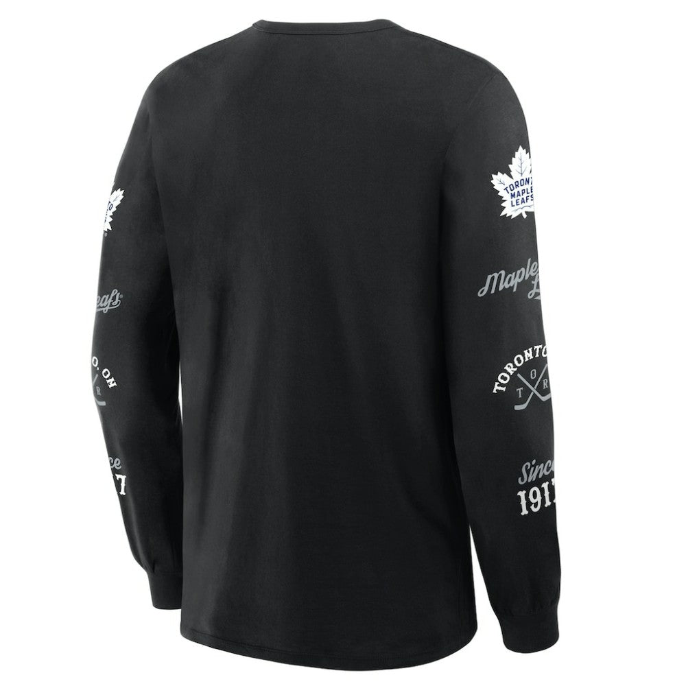 Toronto Maple Leafs Fanatics Boxed In Legacy Long Sleeve T-Shirt - Black - NHL
