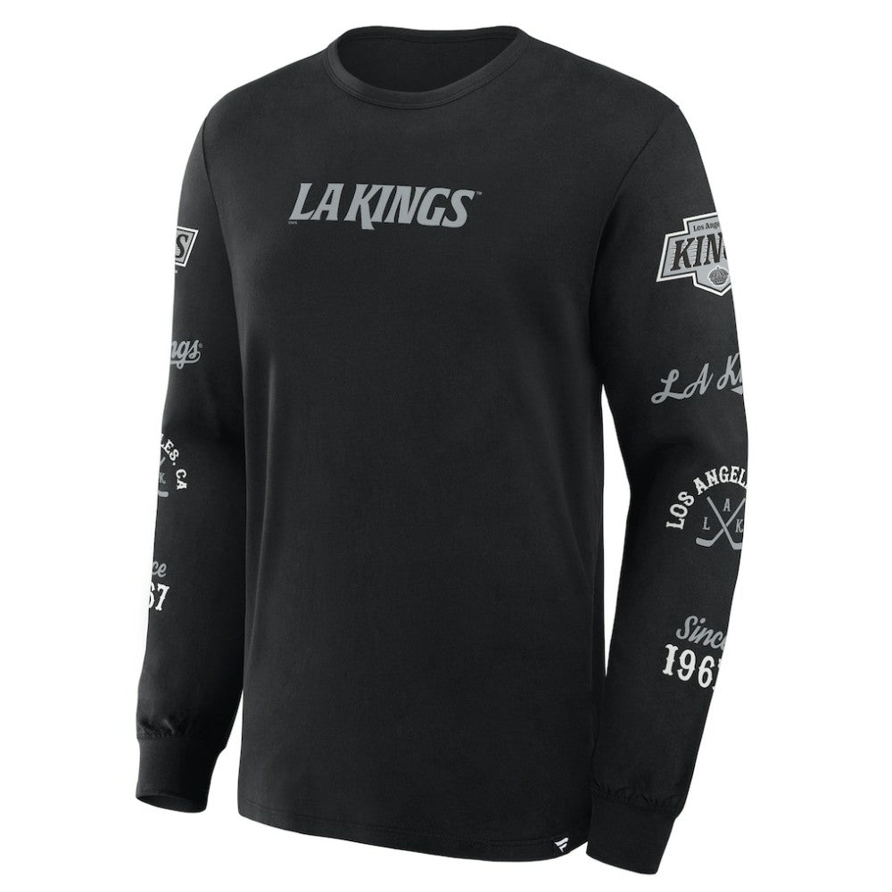 Los Angeles Kings Fanatics Boxed In Legacy Long Sleeve T-Shirt - Black - NHL