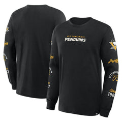 Pittsburgh Penguins Fanatics Boxed In Legacy Long Sleeve T-Shirt - Black - NHL