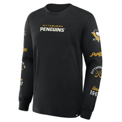 Pittsburgh Penguins Fanatics Boxed In Legacy Long Sleeve T-Shirt - Black - NHL