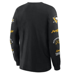 Pittsburgh Penguins Fanatics Boxed In Legacy Long Sleeve T-Shirt - Black - NHL