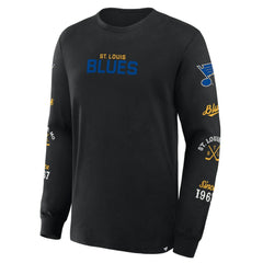 St. Louis Blues Fanatics Boxed In Legacy Long Sleeve T-Shirt - Black - NHL