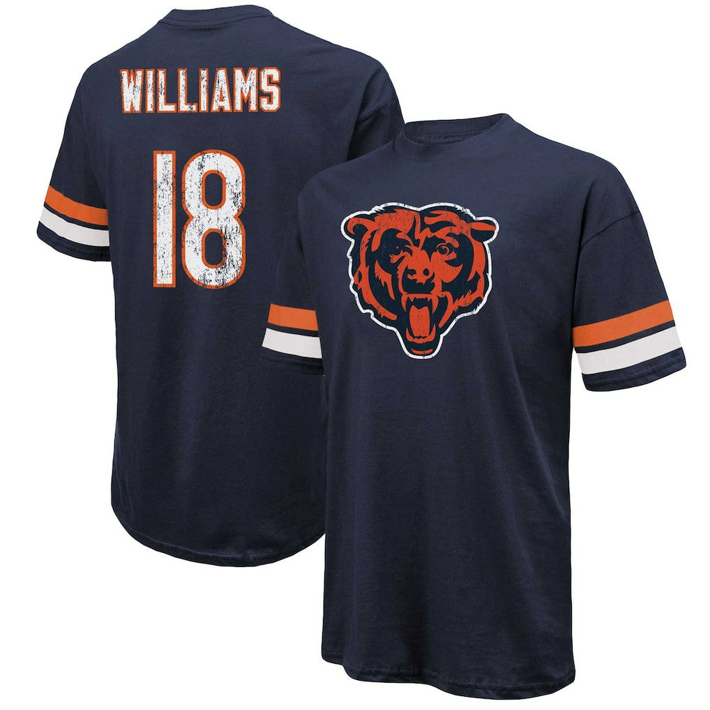 Caleb Williams Chicago Bears Majestic Threads Name & Number Oversize Fit T-Shirt Navy | NFL