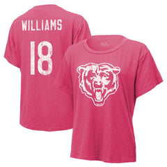 Caleb Williams Chicago Bears Majestic Threads Women's Name & Number T-Shirt Pink | NFL