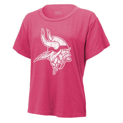 J.J. McCarthy Minnesota Vikings Majestic Threads Women's Name & Number T-Shirt Pink | NFL
