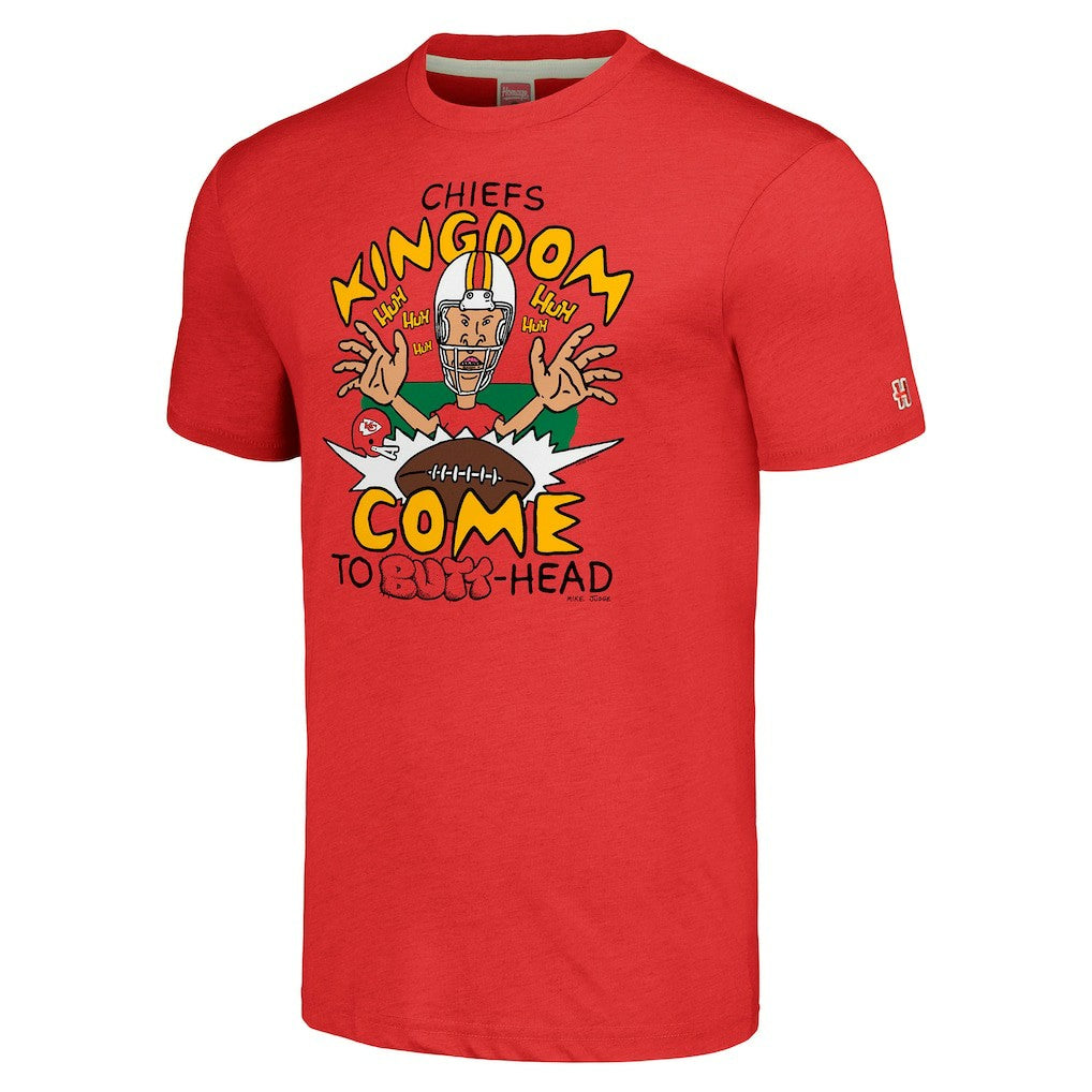 Kansas City Chiefs NFL x Homage x Beavis and Butt-Head Unisex Tri-Blend T-Shirt – Red | NFL