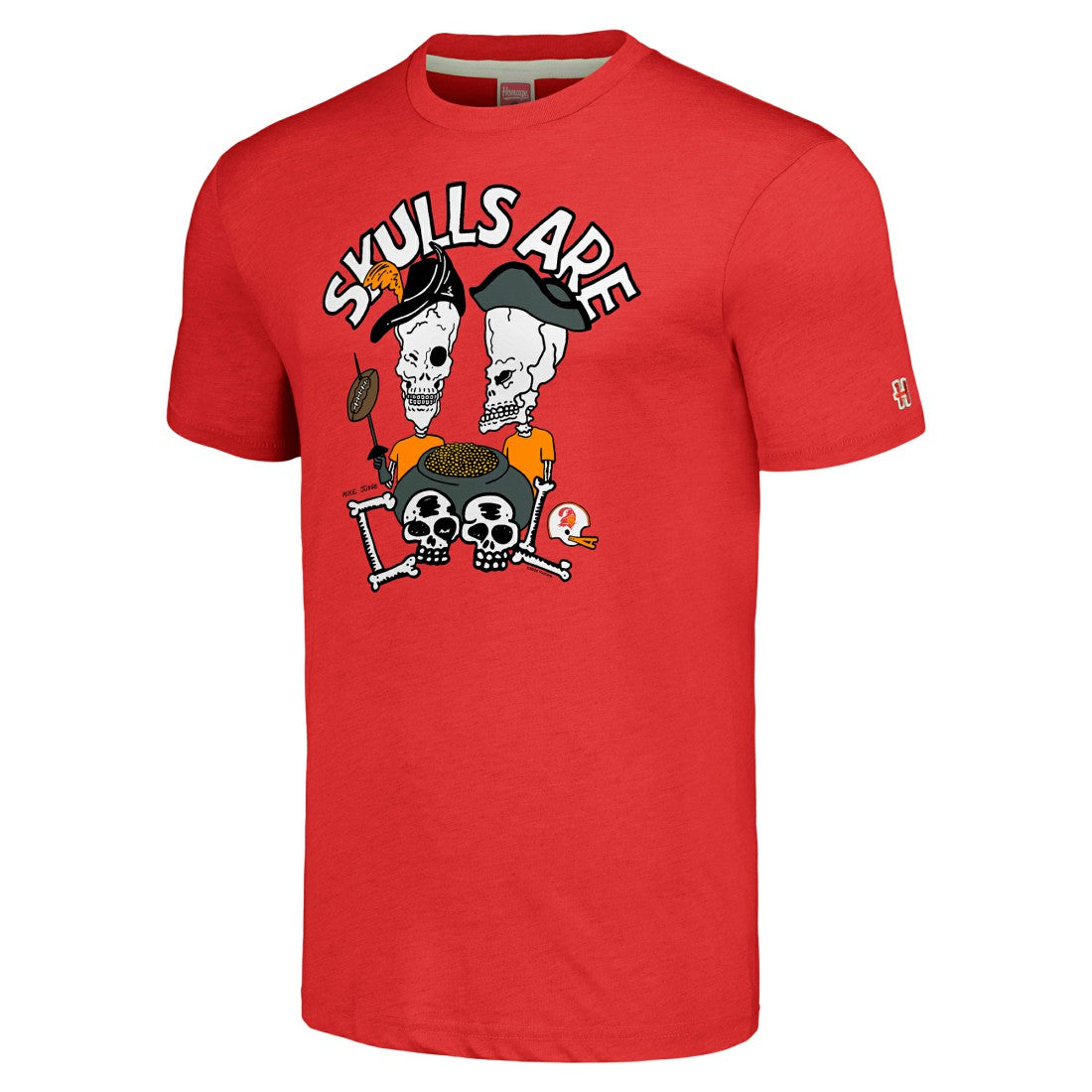 Tampa Bay Buccaneers NFL x Homage x Beavis and Butt-Head Unisex Tri-Blend T-Shirt – Red | NFL