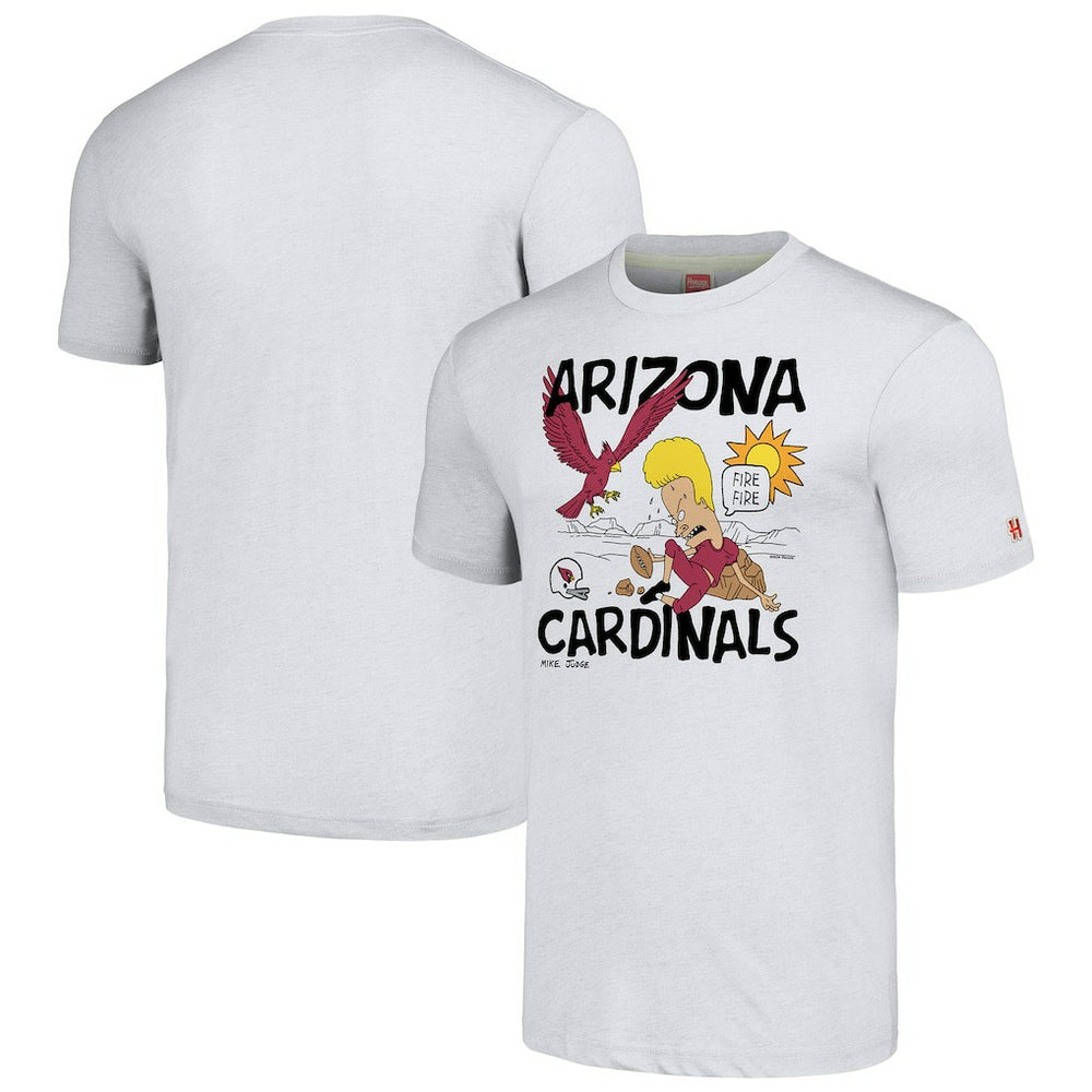 Arizona Cardinals NFL x Homage x Beavis and Butt-Head Unisex Tri-Blend T-Shirt – Ash | NFL