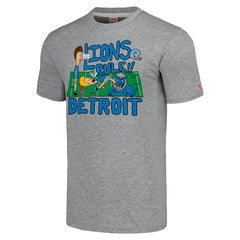Detroit Lions NFL x Homage x Beavis and Butt-Head Unisex Tri-Blend T-Shirt – Gray | NFL