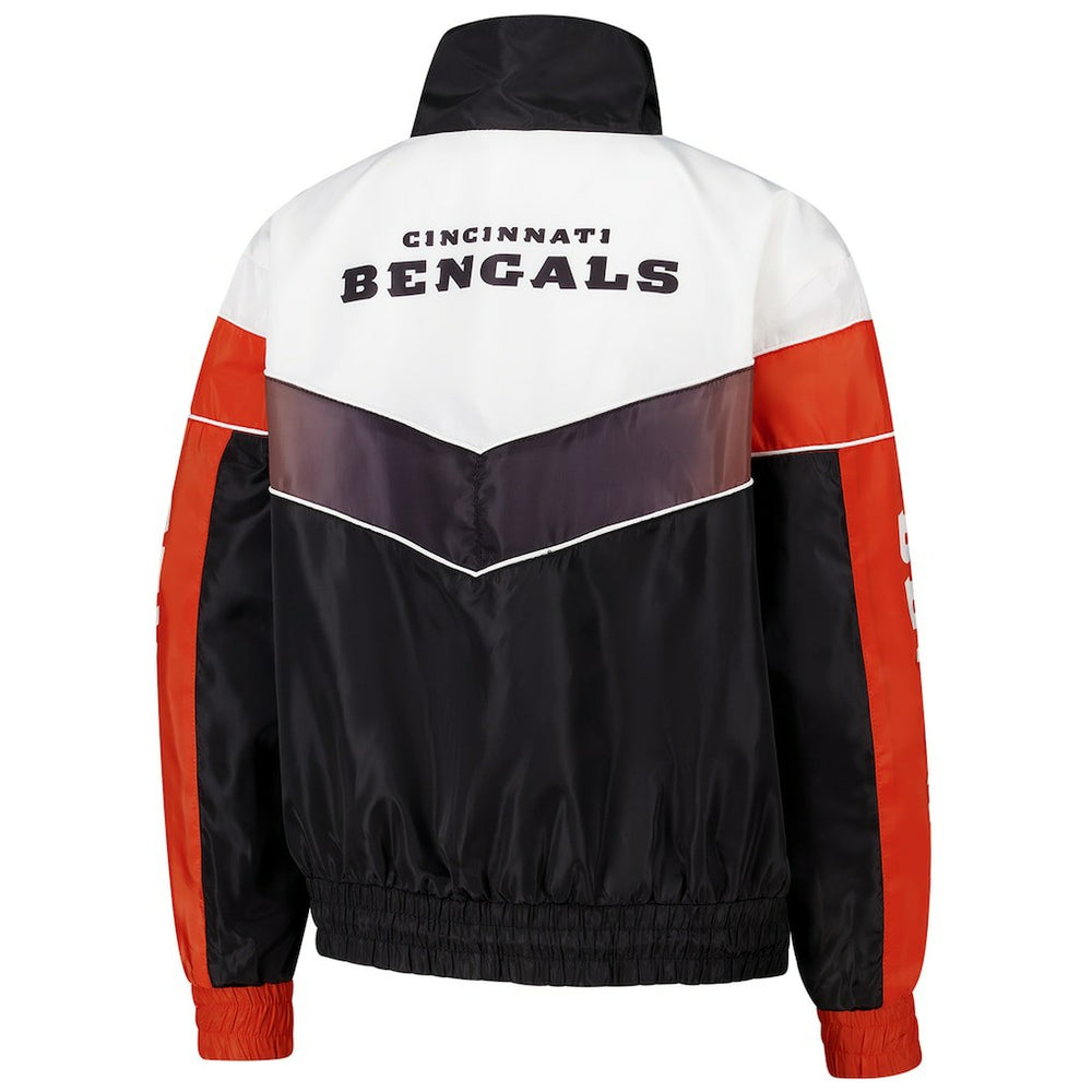 Cincinnati Bengals The Wild Collective Women's 1/4 Zip Track Jacket Black | NFL