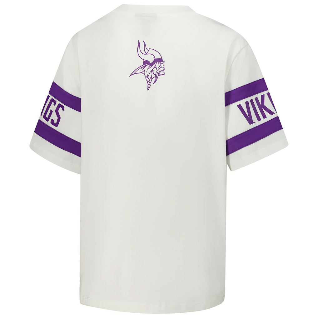 Minnesota Vikings The Wild Collective Women's Drop Shoulder T-Shirt White | NFL