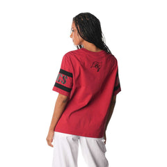 Tampa Bay Buccaneers The Wild Collective Women's Drop Shoulder T-Shirt Red | NFL
